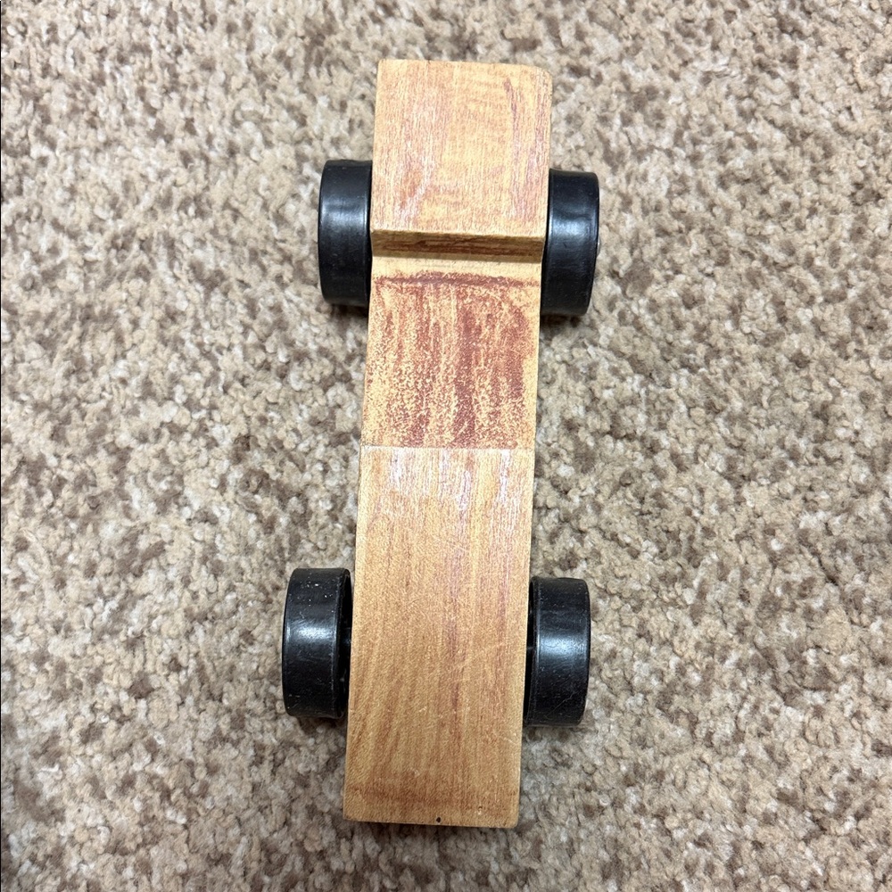 Wooden Toy Car with Black Wheels - Picture 2 of 8